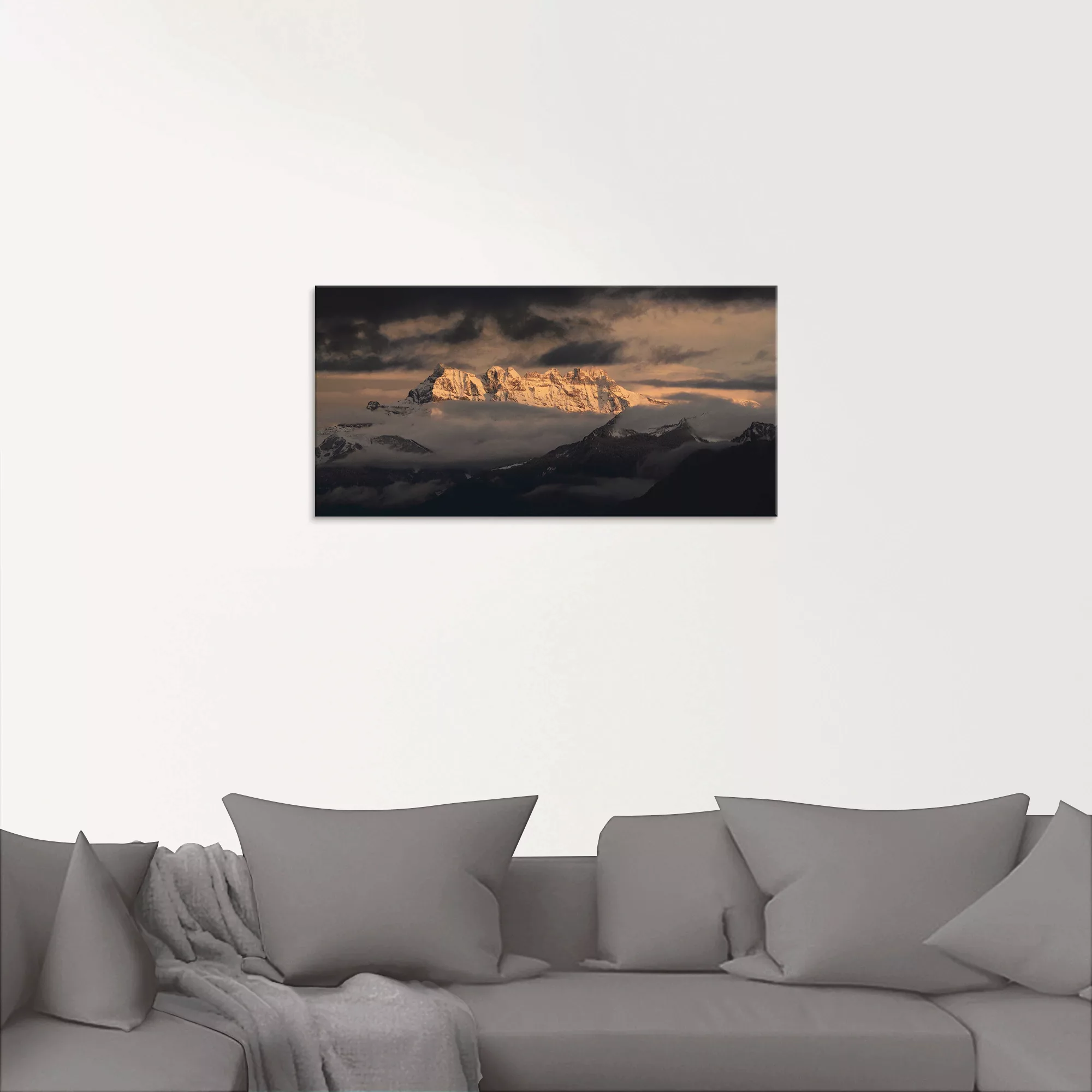 Artland Glasbild »Dents du Midi, Schweizer Berge«, Berge, (1 St.) günstig online kaufen
