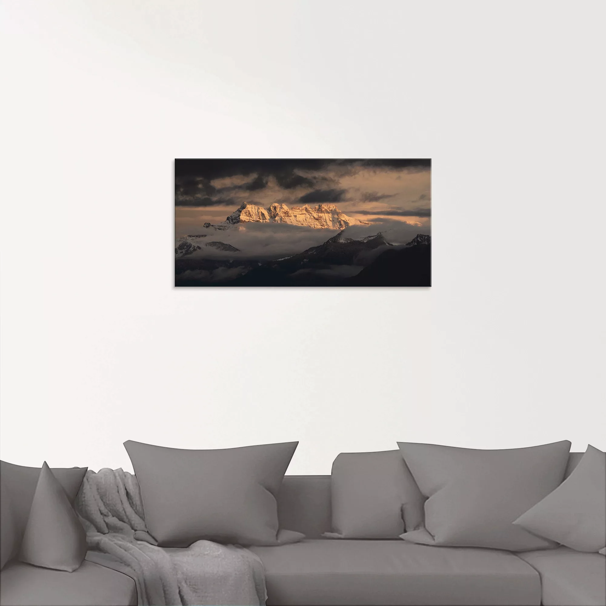 Artland Glasbild "Dents du Midi, Schweizer Berge", Berge, (1 St.), in versc günstig online kaufen