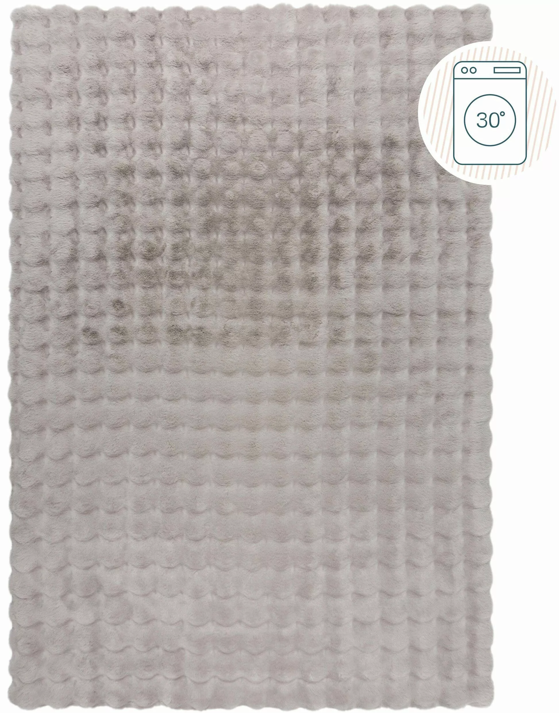 FLAIR RUGS Hochflor-Teppich »Waffle Faux Fur«, rechteckig, 35 mm Höhe, Waff günstig online kaufen