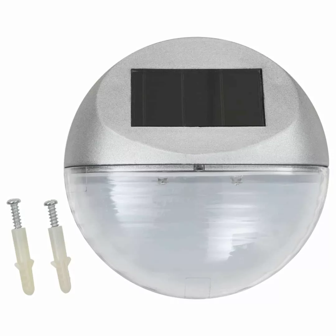 Outdoor Solar-wandleuchten Led 12 Stk. Rund Silbern günstig online kaufen