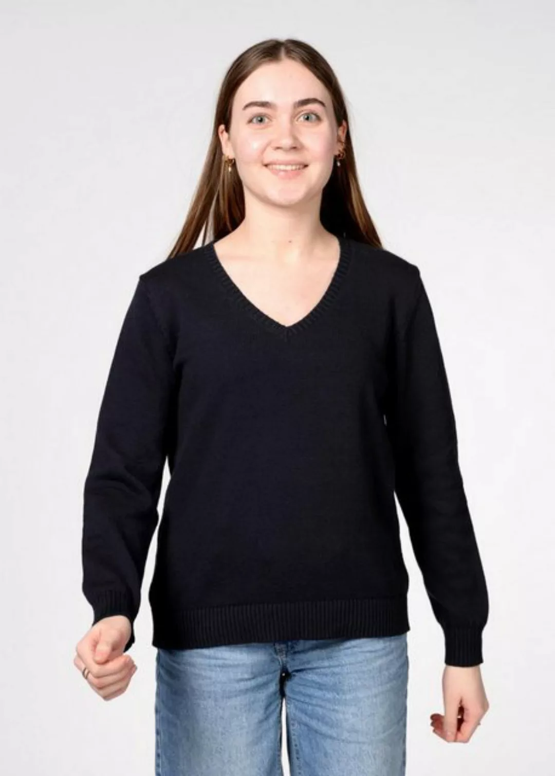 Clarina Strickpullover V-Pullover, 1/1 Arm, uni günstig online kaufen