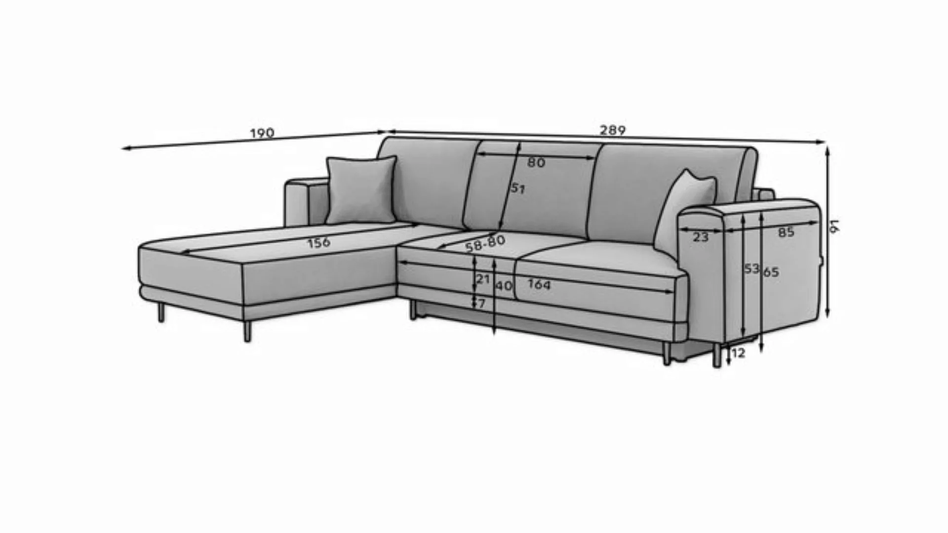 yourhouse24 Ecksofa DALIA L-form Schlafsofa Wohnlandschaft Links Rechts Cou günstig online kaufen