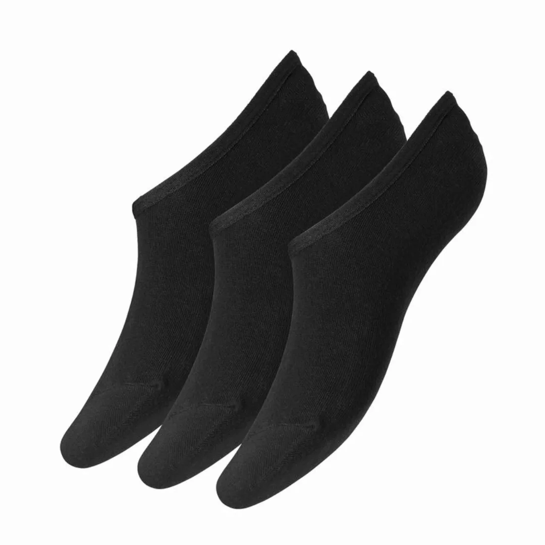 s.Oliver Unisex Füßlinge 3 Paar - Footies, Socken, unifarben Schwarz 35-38 günstig online kaufen