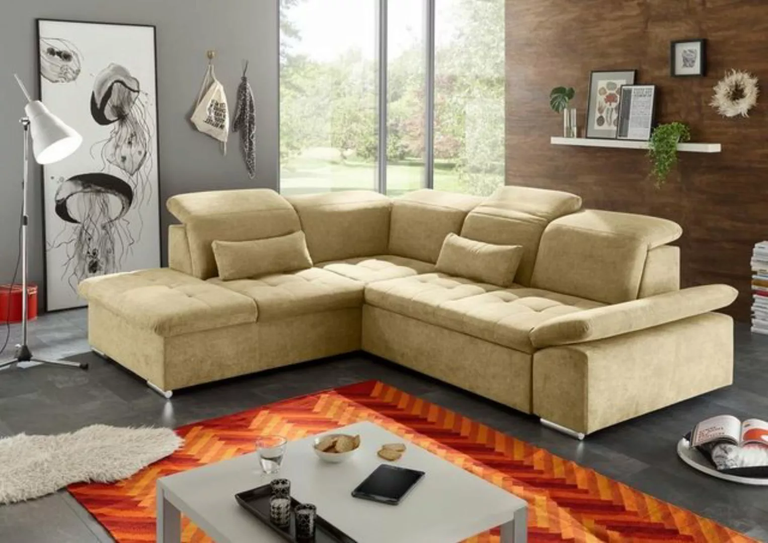 ED EXCITING DESIGN Ecksofa, Wayne Ecksofa 276x240 cm Couch Eckcouch Sofa Sa günstig online kaufen