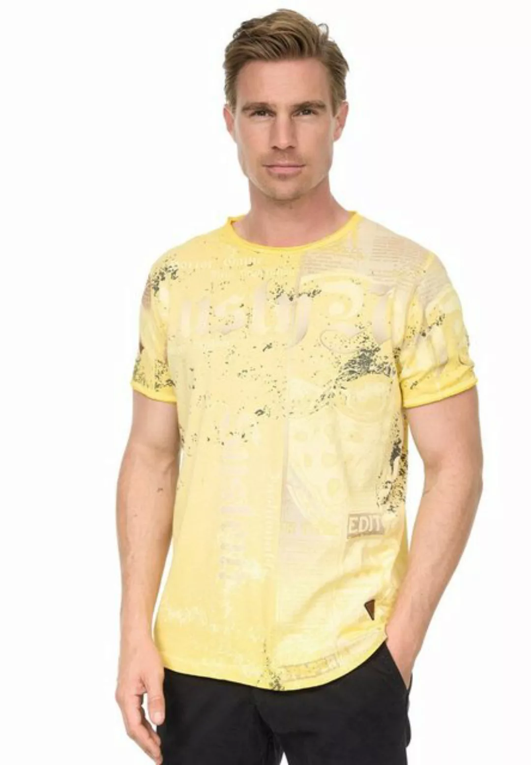 Rusty Neal T-Shirt, mit Allover-Print im Used-Look günstig online kaufen