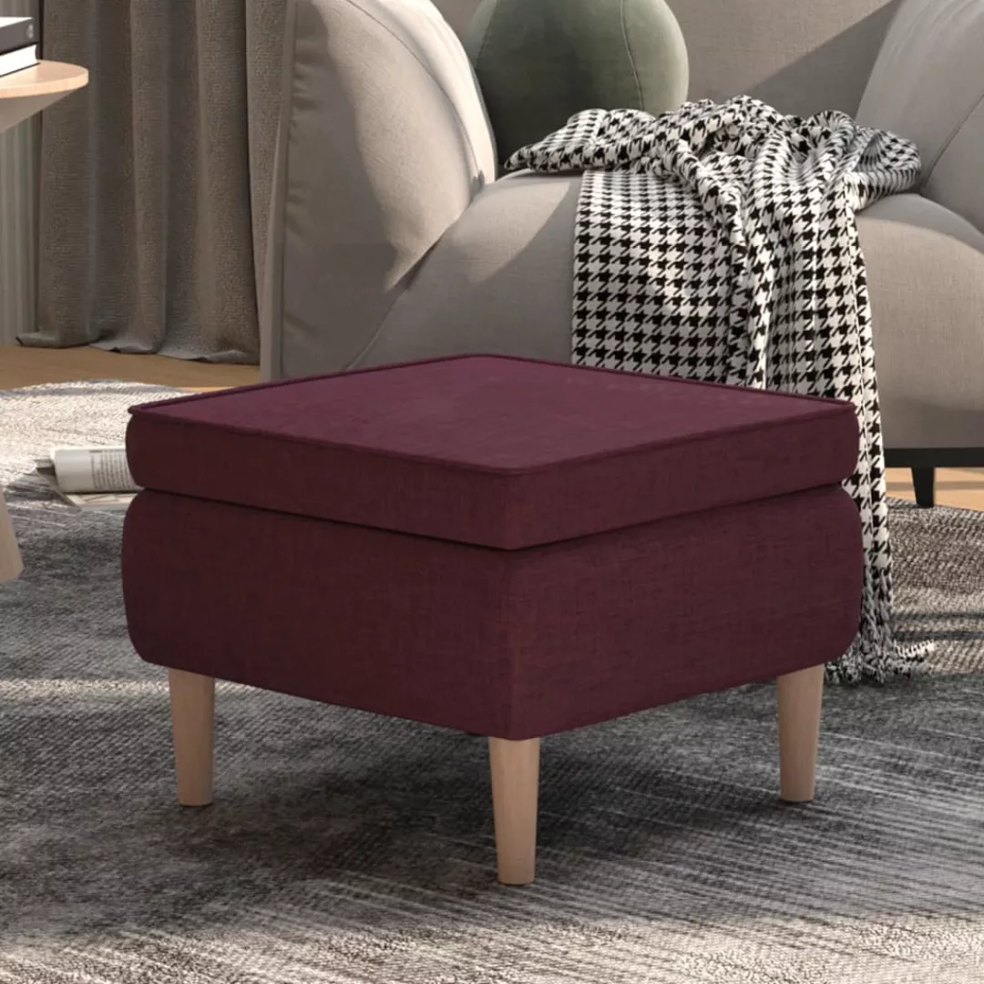 Vidaxl Hocker Mit Holzbeinen Lila Stoff günstig online kaufen