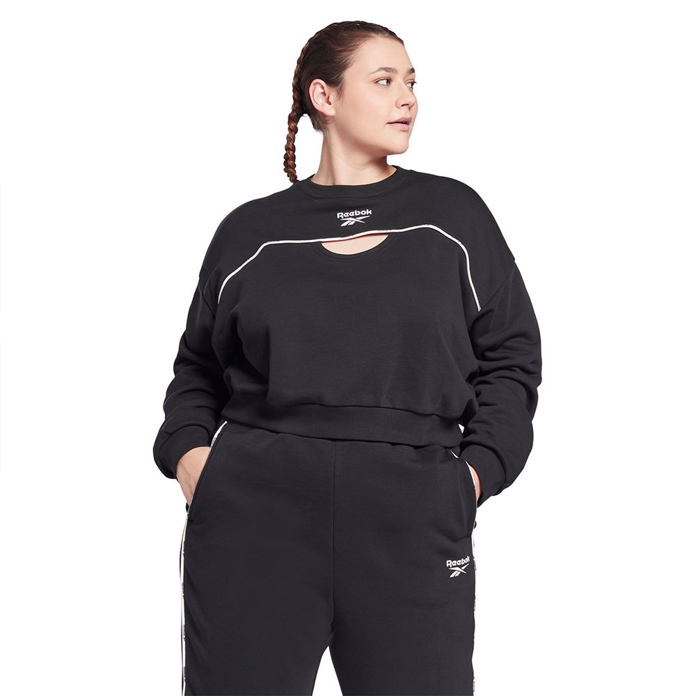 Reebok Piping Crewneck In Big Pullover 4X Black günstig online kaufen