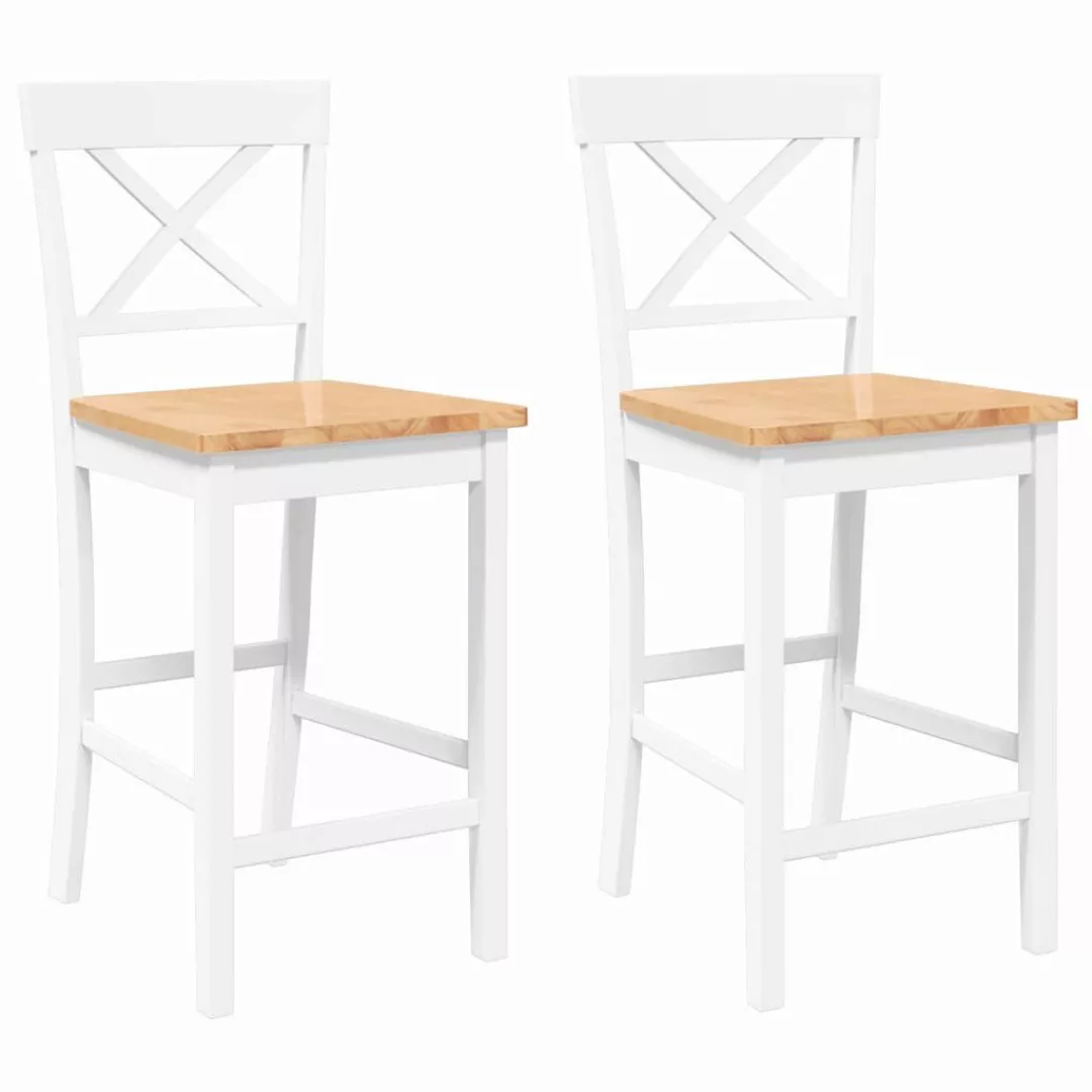 vidaXL Barhocker Barhocker 2 Stk. Weiß günstig online kaufen