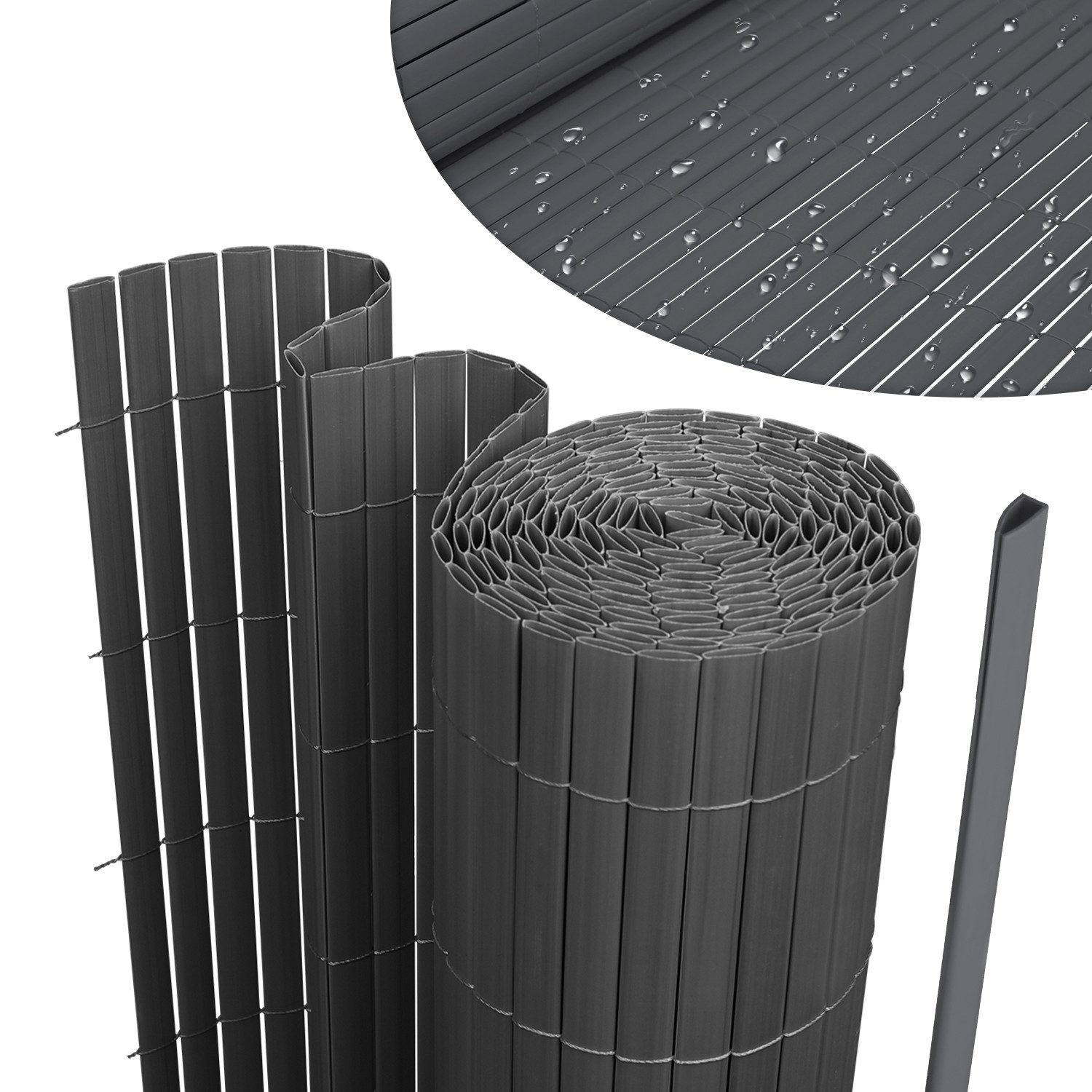 Clanmacy Balkonsichtschutz PVC Sichtschutzmatte Sichtschutzzaun Gartenzaun günstig online kaufen