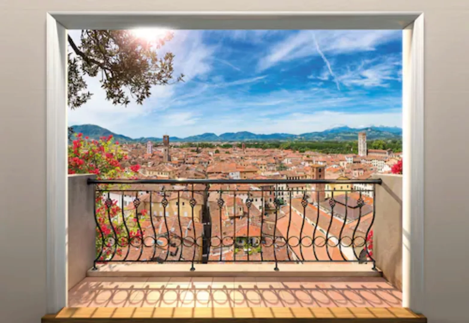 Komar Fototapete »Fototapete«, bedruckt, Vlies Fototapete - Balcony - Größe günstig online kaufen