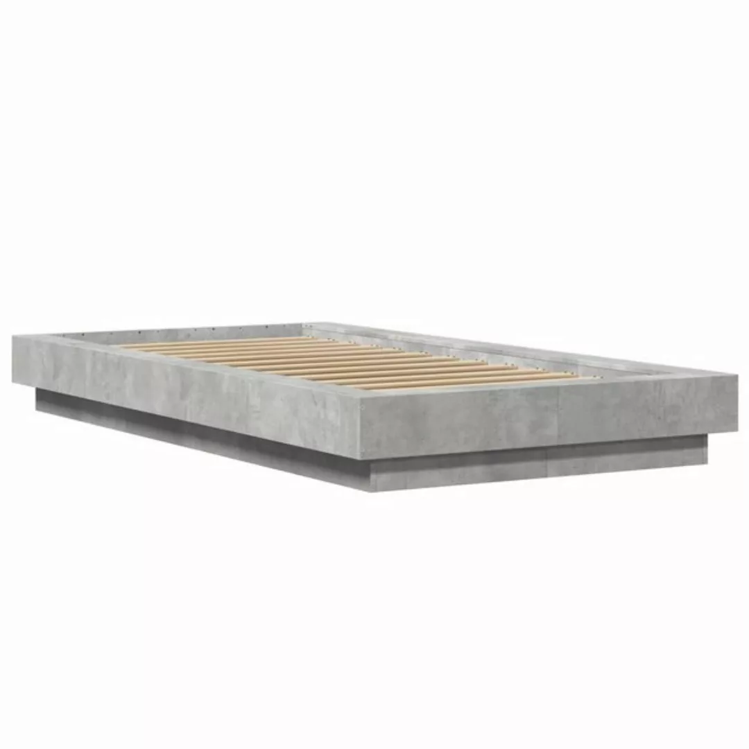 vidaXL Bett Bettgestell Betongrau 75x190 cm Holzwerkstoff günstig online kaufen