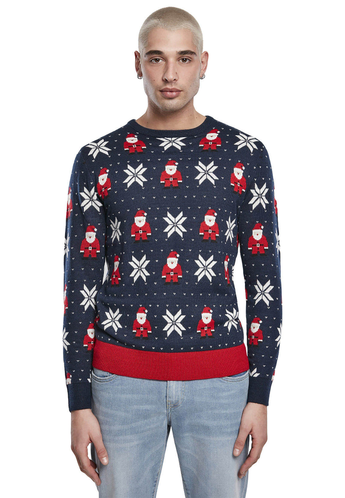 URBAN CLASSICS Strickpullover Herren Nicolaus And Snowflakes Sweater (1-tlg günstig online kaufen