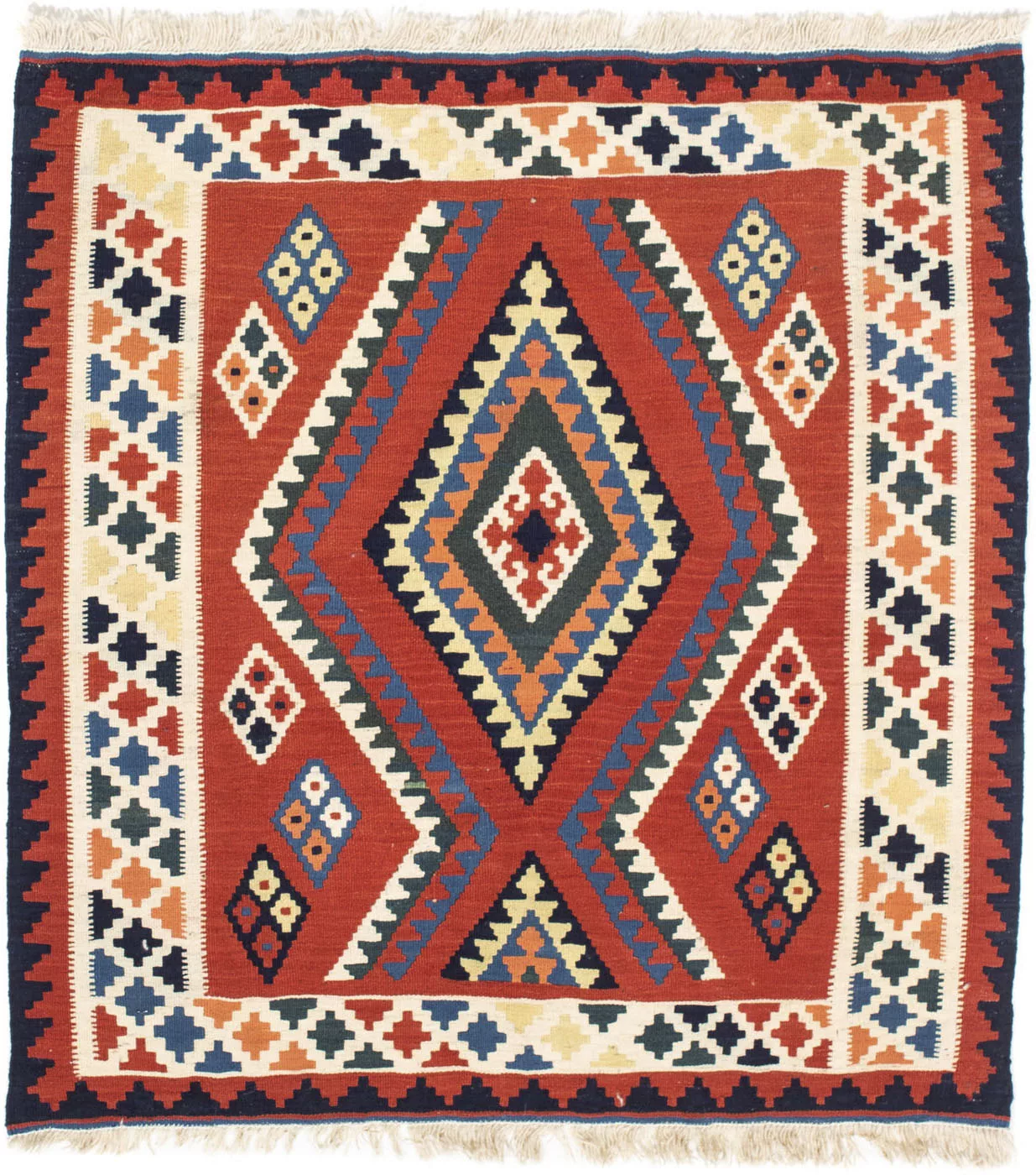 morgenland Wollteppich »Kelim - Oriental quadratisch - 102 x 98 cm - dunkel günstig online kaufen