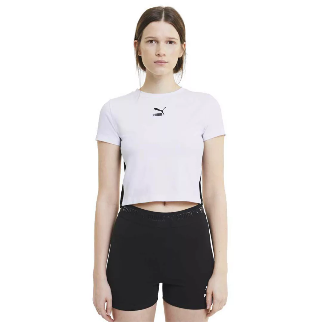 Puma Classics T7 Crop Kurzarm T-shirt M Puma White günstig online kaufen