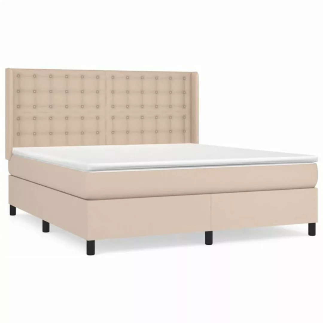 vidaXL Boxspringbett Bett Boxspringbett Kunstleder komplett mit Matratze & günstig online kaufen