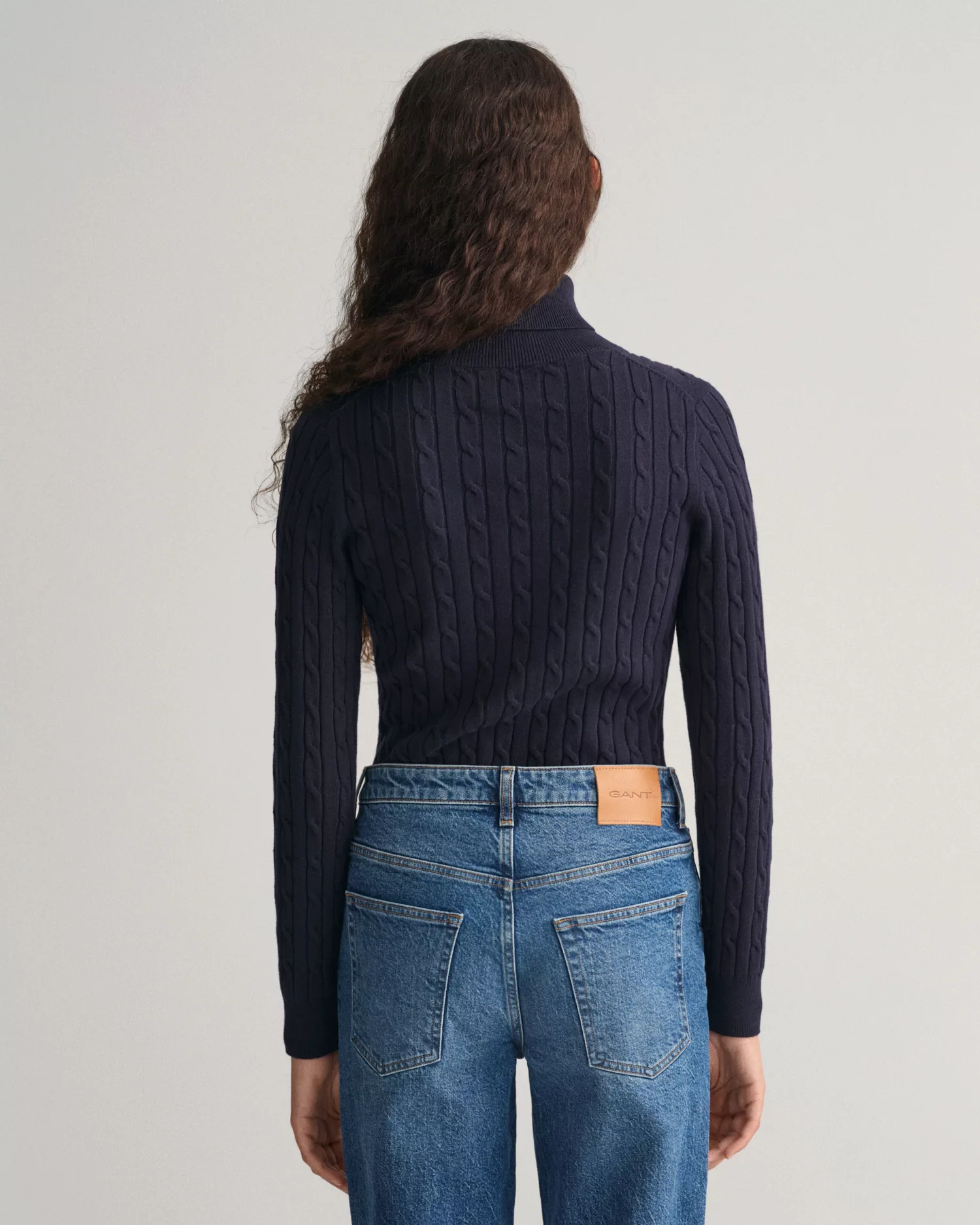 Gant Rollkragenpullover "STRETCH COTTON CABLE TURTLENECK", mit Zopfmuster günstig online kaufen