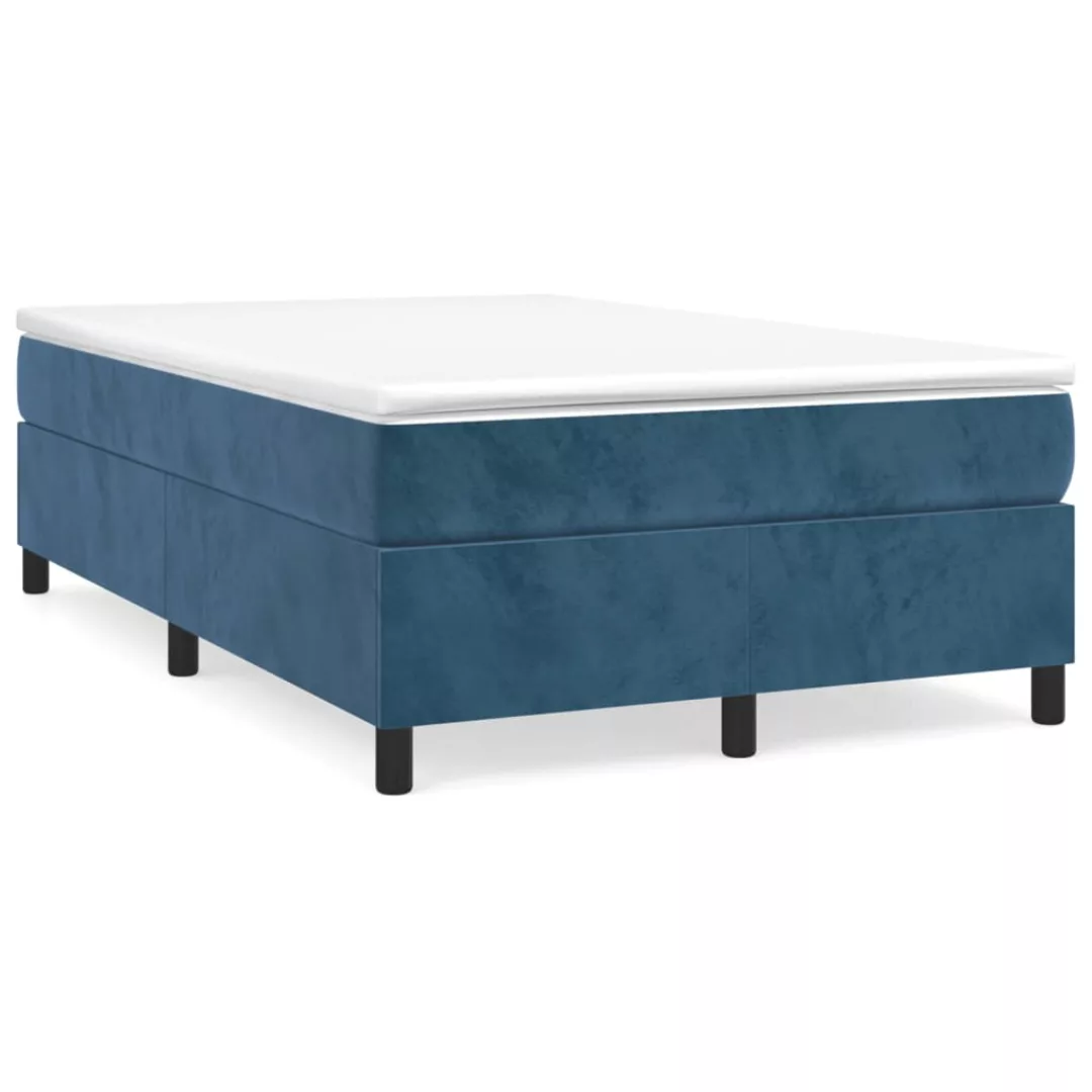 Vidaxl Boxspringbett Dunkelblau 120x200 Cm Samt günstig online kaufen