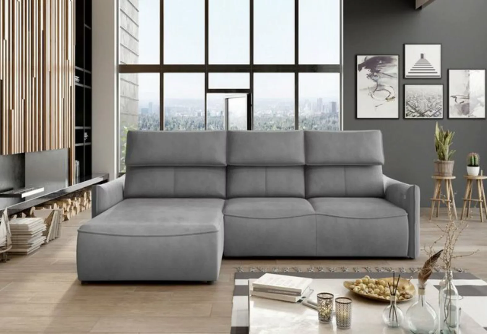 JVmoebel Ecksofa Ecksofa L-Form Couchtisch Polster Ecke Wohnzimmer Luxus Mö günstig online kaufen