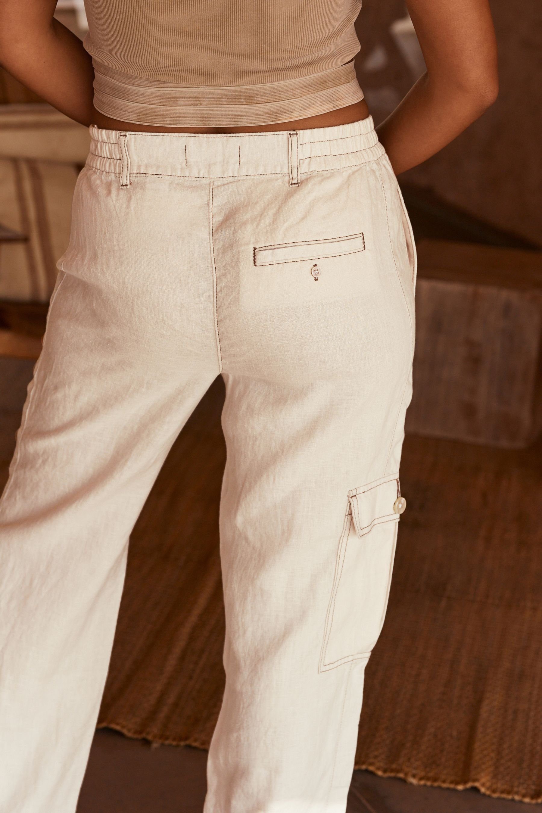 Next Leinenhose Premium-Hose mit weitem Bein günstig online kaufen