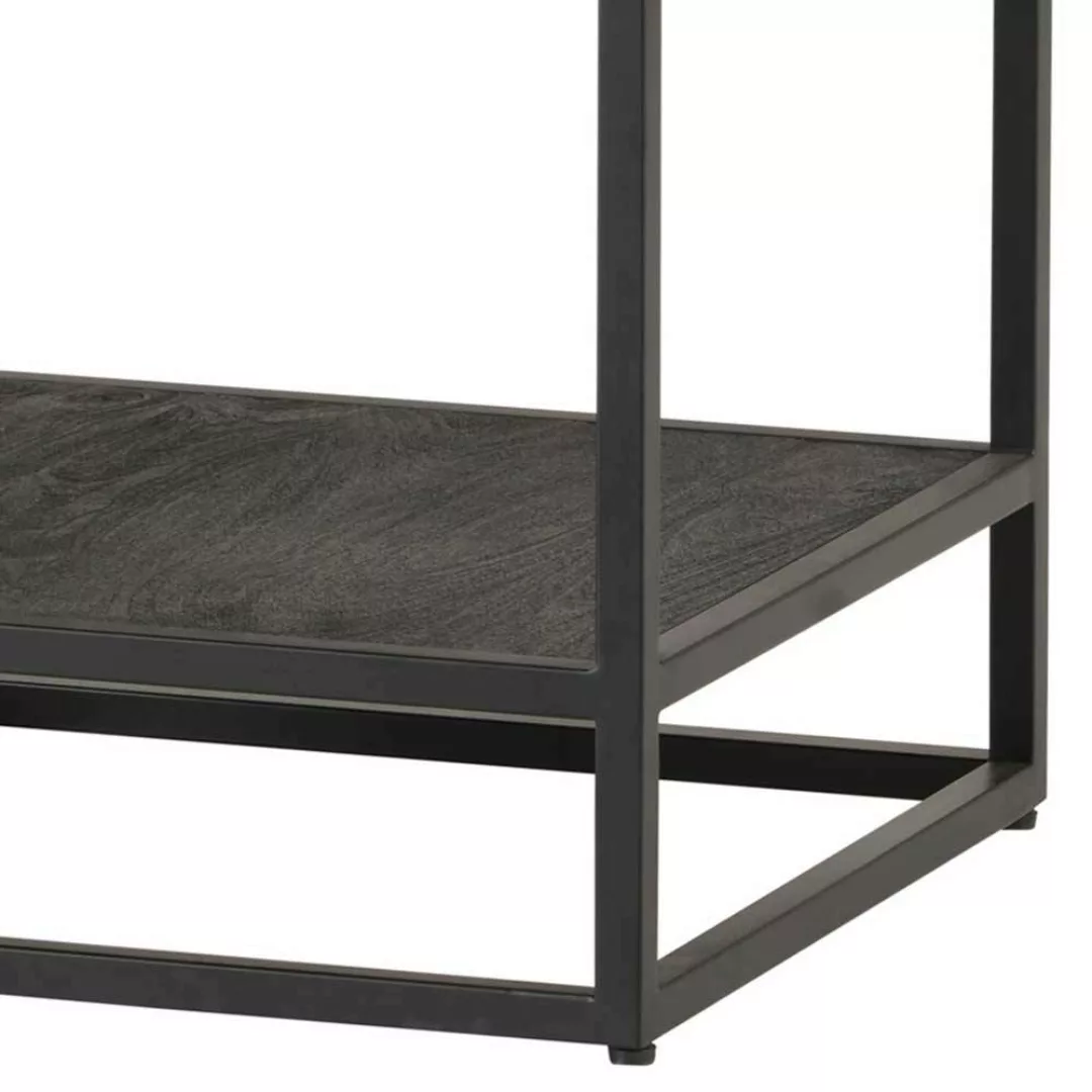 Beistelltisch Sofa schwarz mit quadratischer Tischplatte Bügelgestell günstig online kaufen