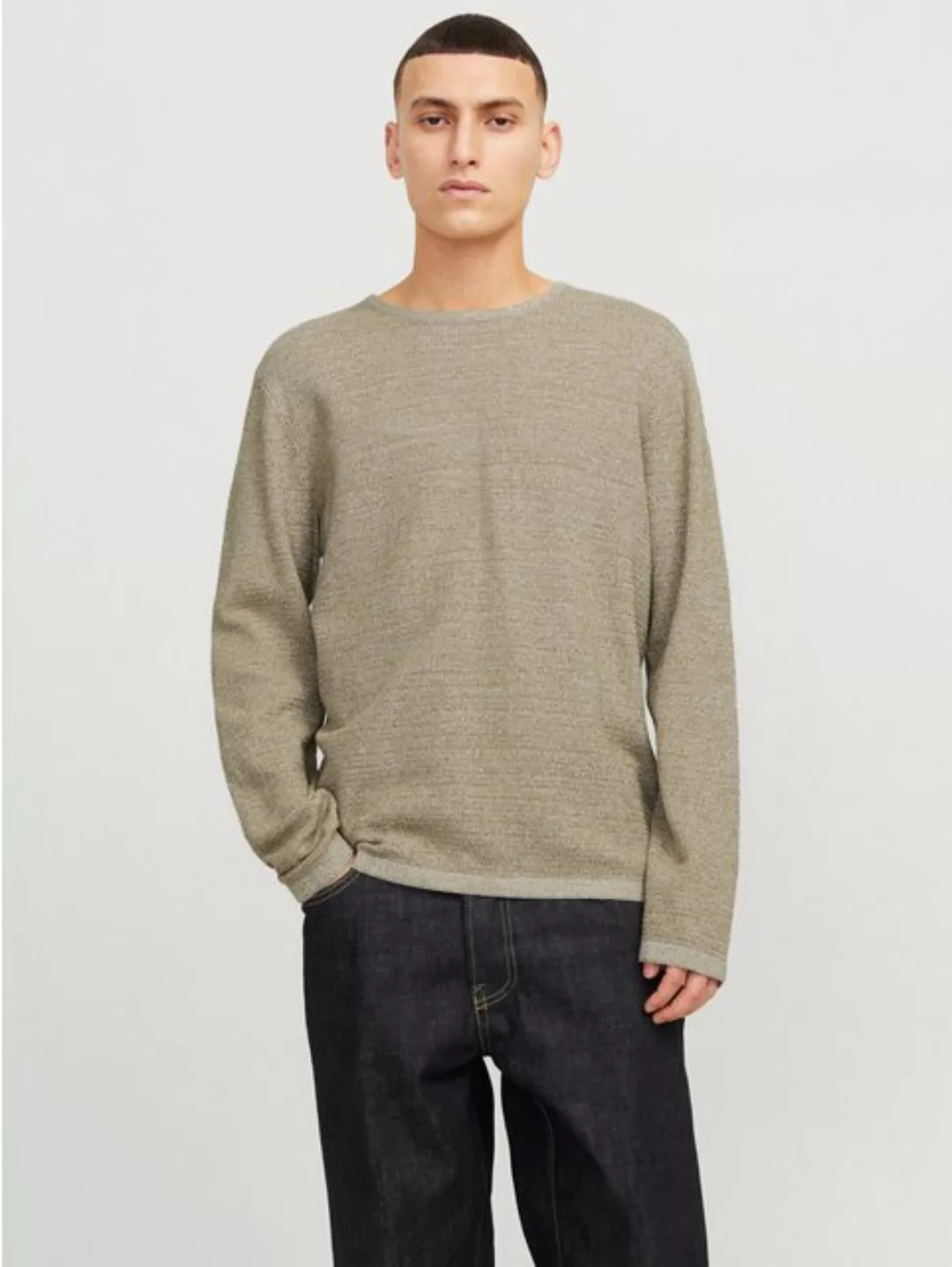 Jack & Jones Rundhalspullover JJEGEORGE KNIT CREW NECK NOOS in Strick Optik günstig online kaufen