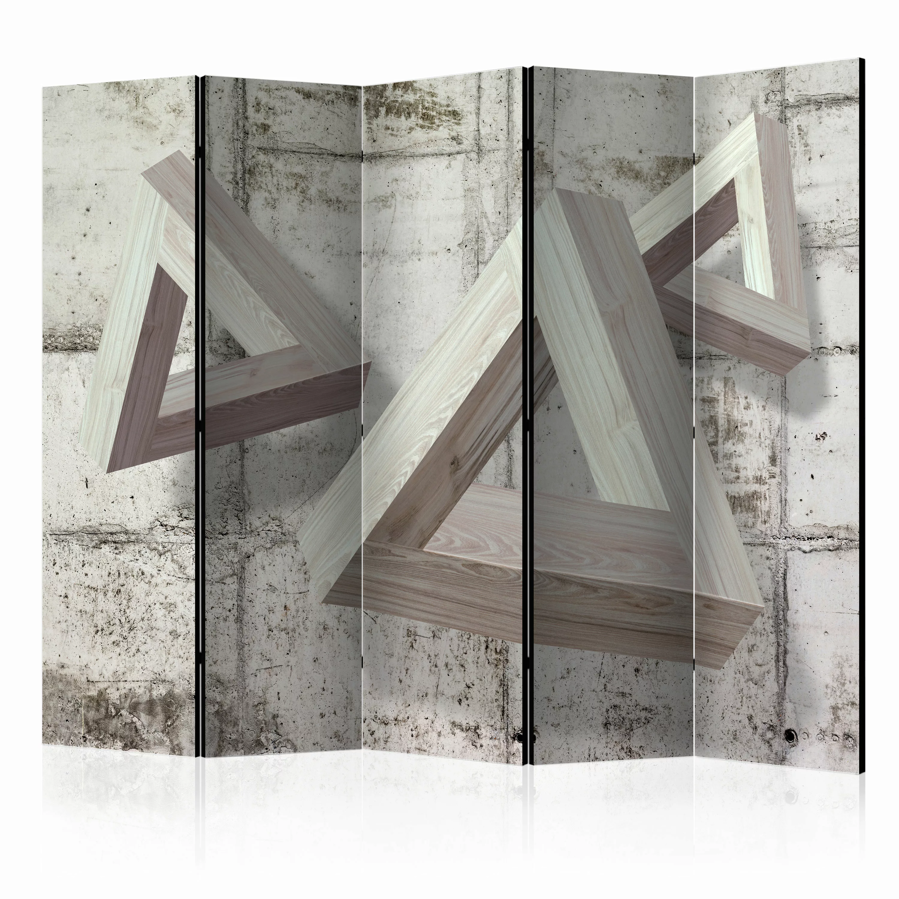 5-teiliges Paravent - Grey Trio Ii [room Dividers] günstig online kaufen