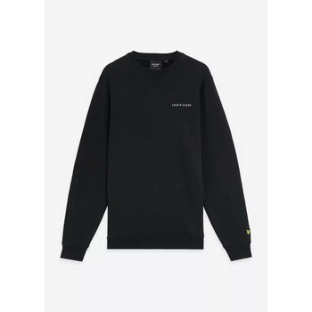 Lyle & Scott  Pullover Loopback embroidered crew neck sweatshirt - jet blac günstig online kaufen