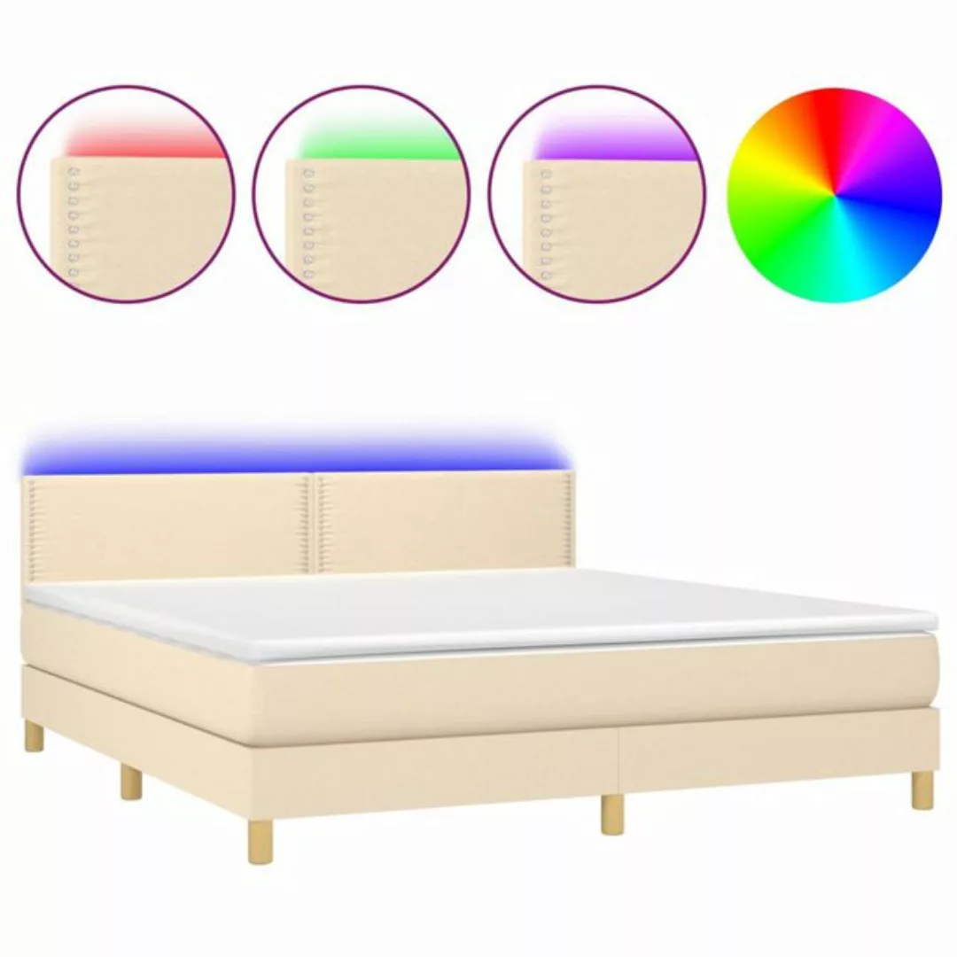 vidaXL Boxspringbett Bett Boxspringbett komplett mit Matratze & LED Stoff ( günstig online kaufen