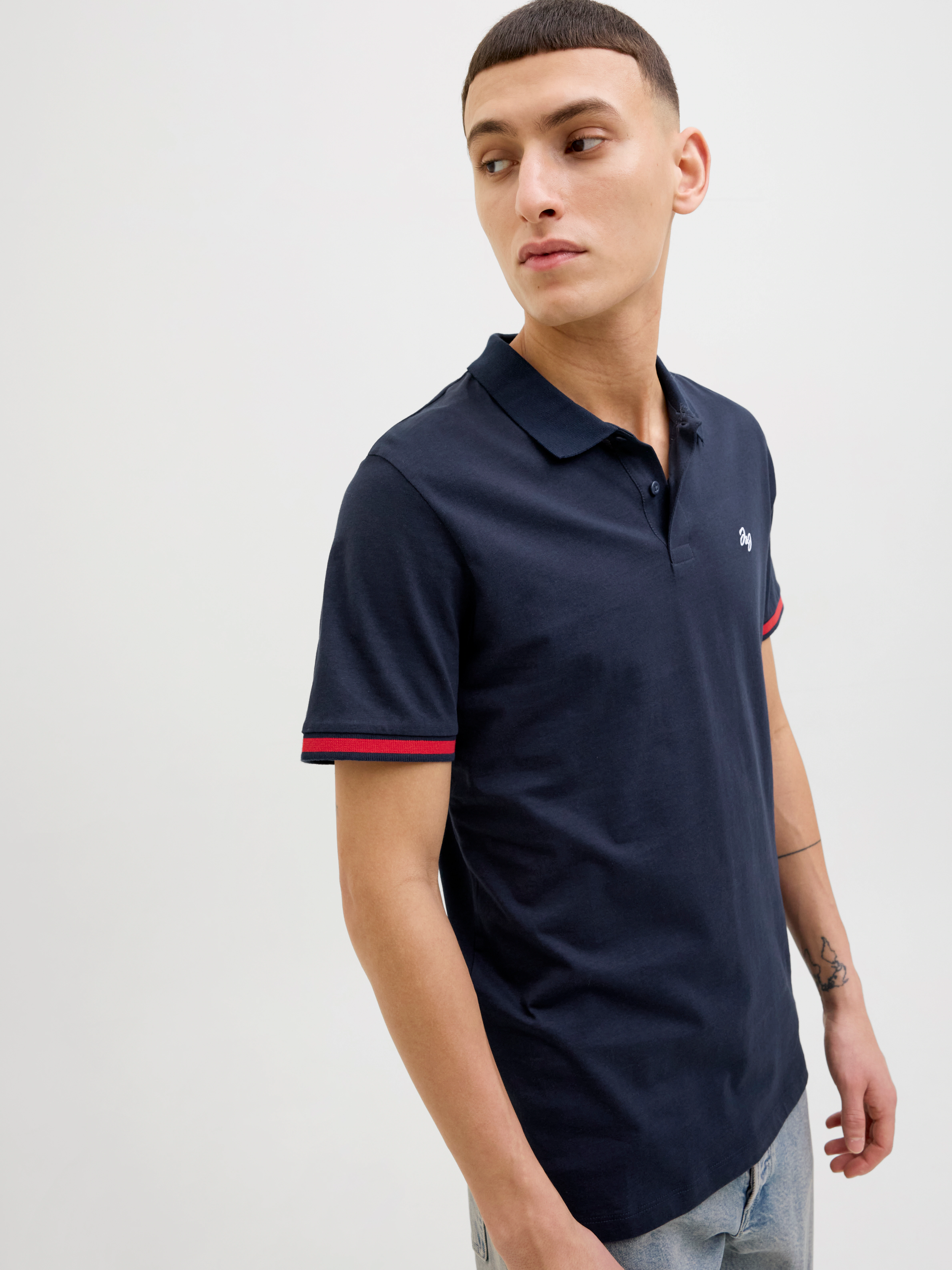 Jack & Jones Poloshirt "JJEJERSEY LOGO POLO SS SN", mit Logo Stickerei günstig online kaufen