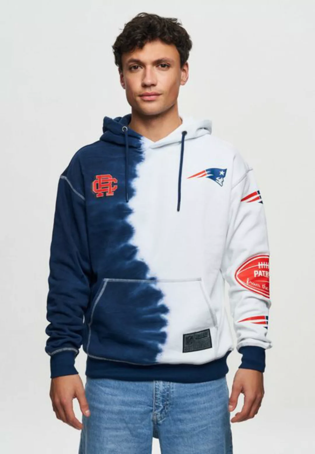 Recovered Kapuzenpullover Recovered Hoodie NFL New England Patriots Ink Dye günstig online kaufen