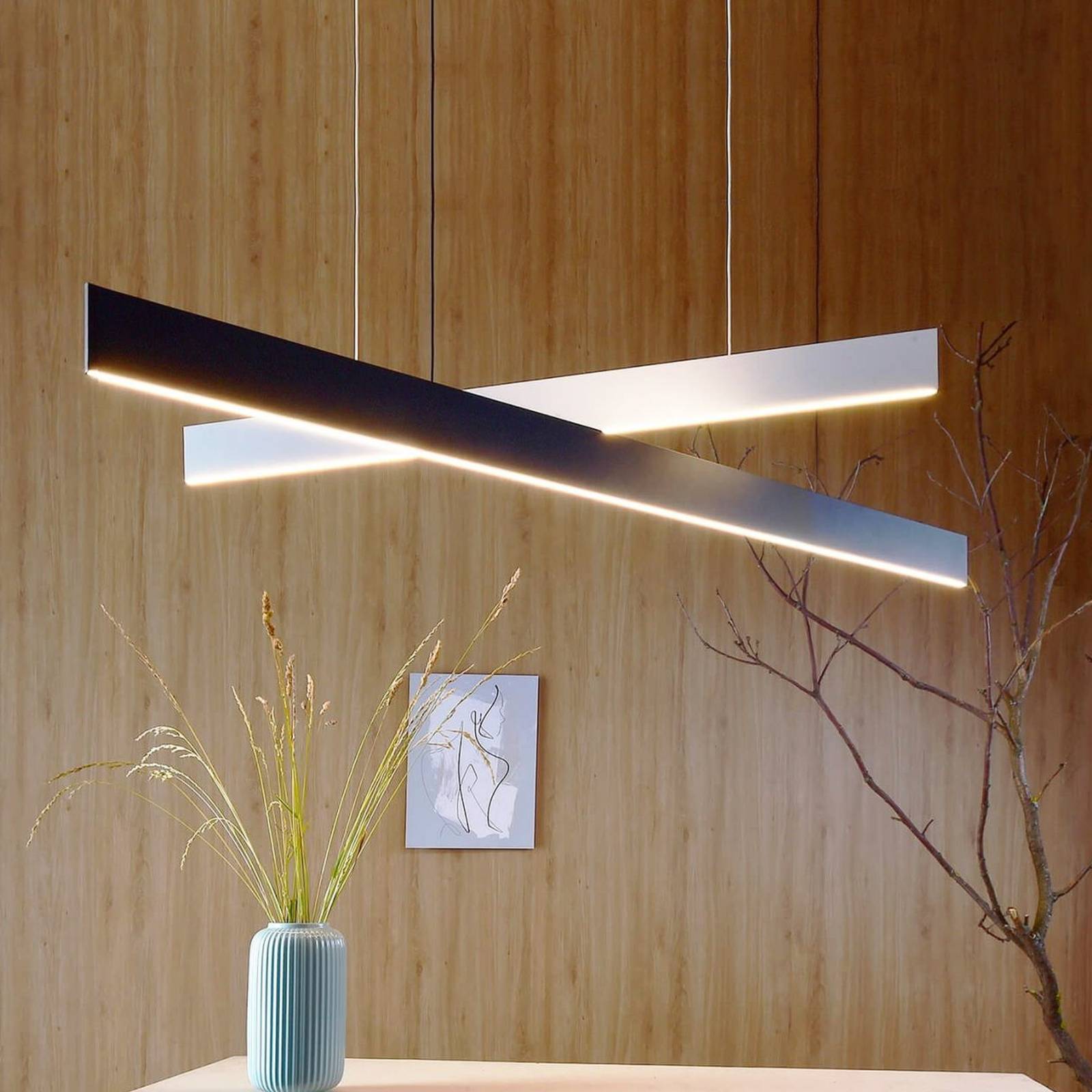 LED-Hängeleuchte Apollon, Länge 146cm, weiß günstig online kaufen