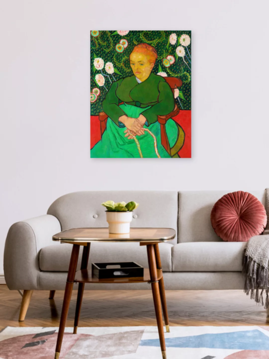 Poster / Leinwandbild - La Berceuse Von Vincent Van Gogh günstig online kaufen