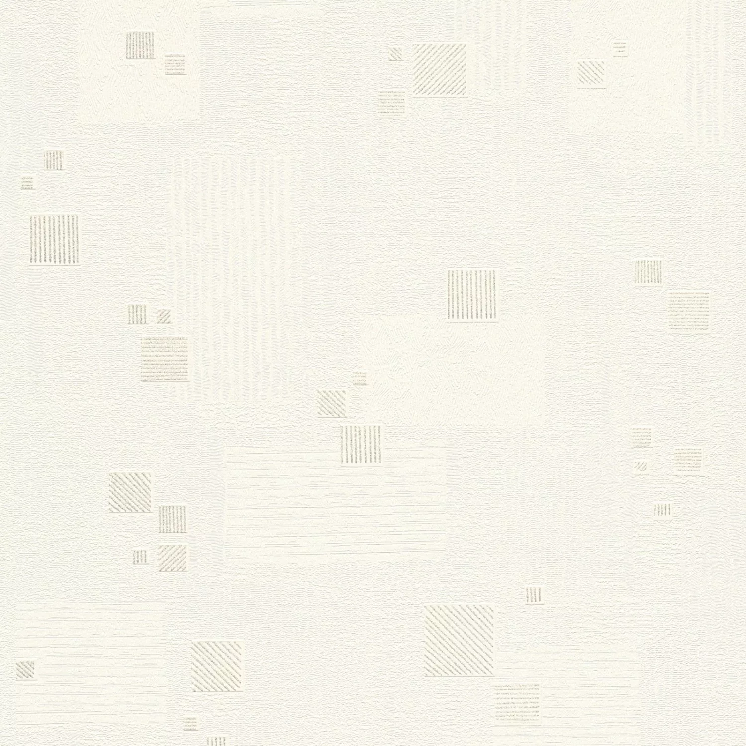 Bricoflor Geometrische Tapete mit Glitzer Weiße Vliestapete Quadrat Muster günstig online kaufen
