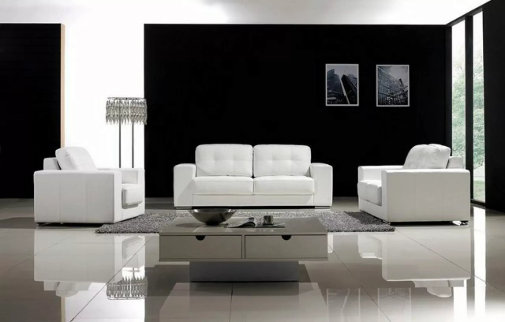 JVmoebel Sofa Sofagarnitur Design Couchen Sofas 311 Sitzer Set Leder Sofa P günstig online kaufen