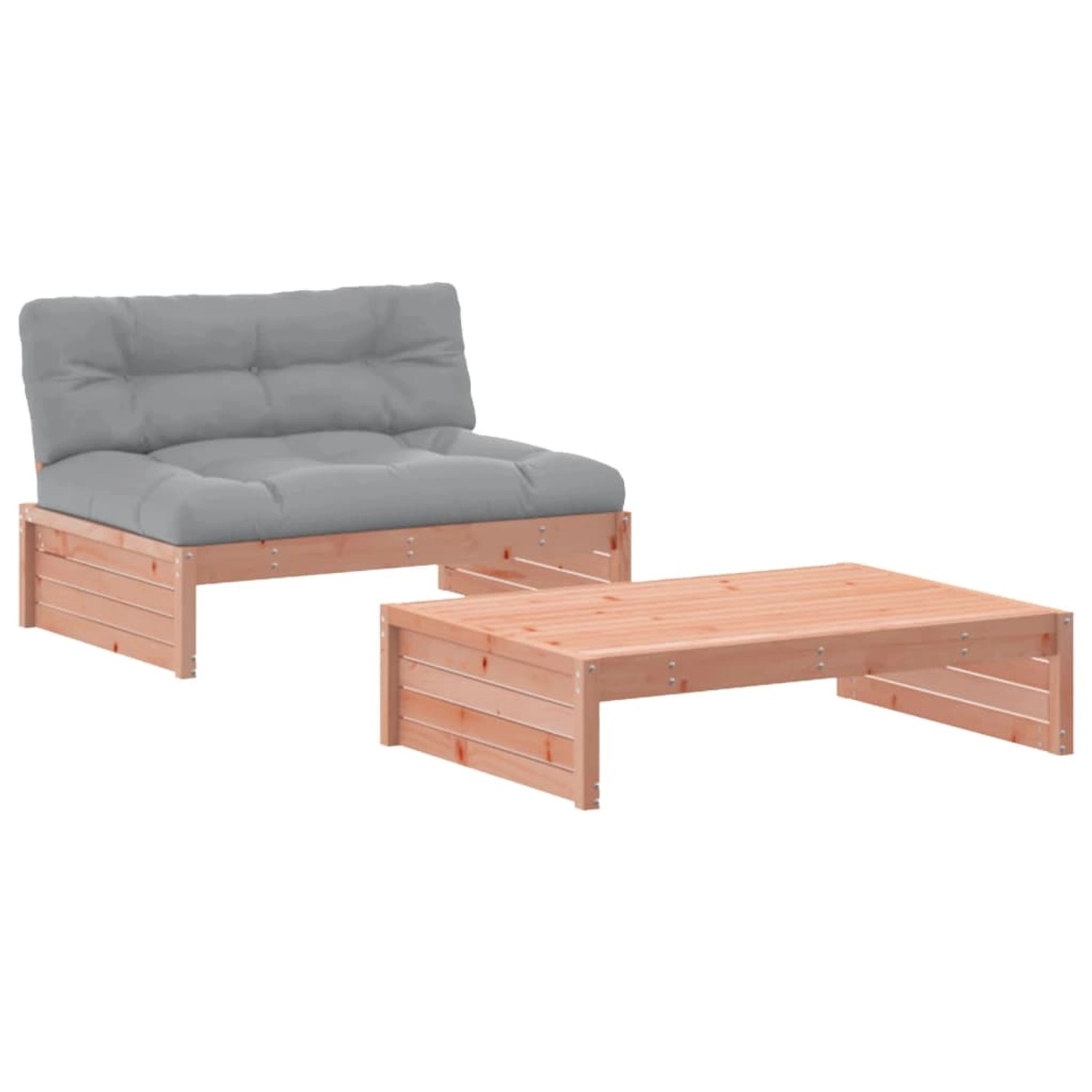 vidaXL 2-tlg Garten-Lounge-Set mit Kissen Massivholz Douglasie Modell 1 günstig online kaufen