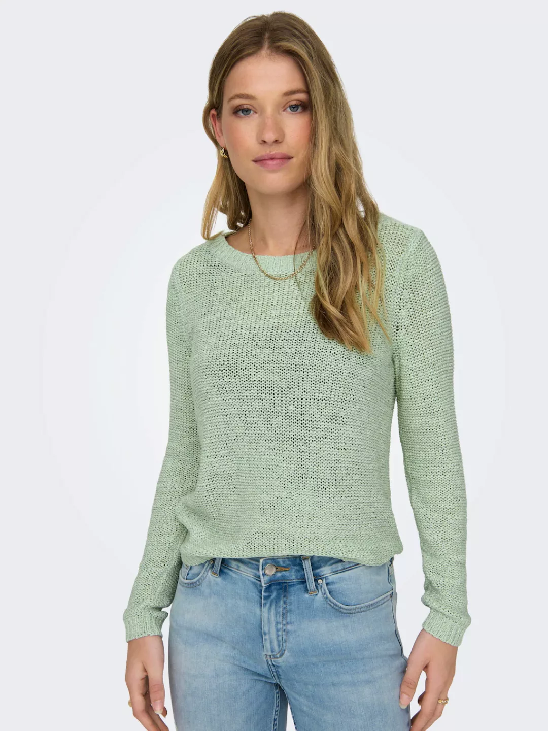 ONLY Strickpullover Einfarbiger Basic Strickpullover ONLGEENA 4251 in Mint günstig online kaufen