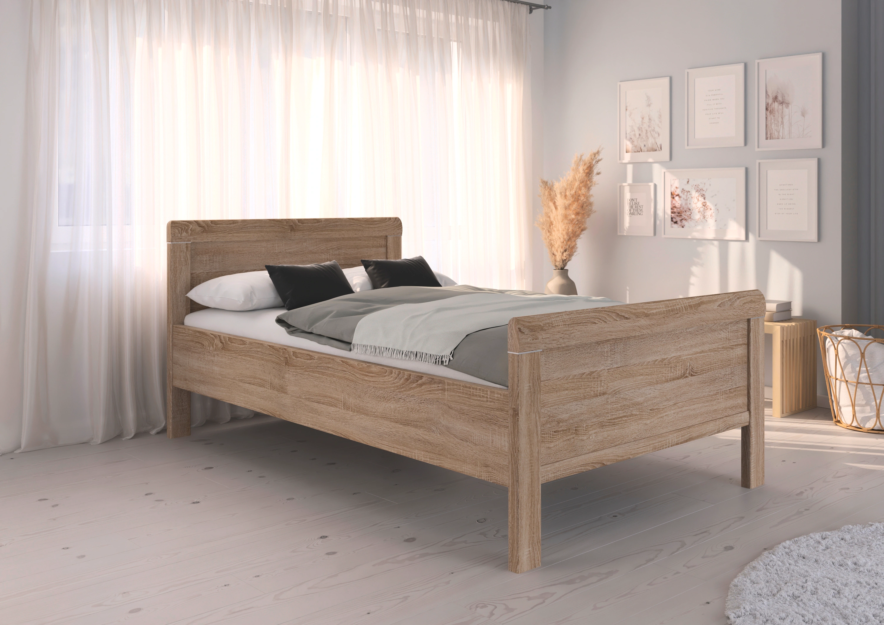 rauch Bett "Evelyn", in Komforthöhe mit Holzkopfteil in elegantem Stil MADE günstig online kaufen