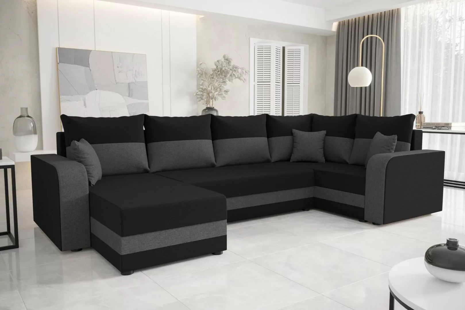 ALTDECOR Wohnlandschaft HEWLI-LONG, Couch mit Schlaffunktion, Wohnzimmer - günstig online kaufen