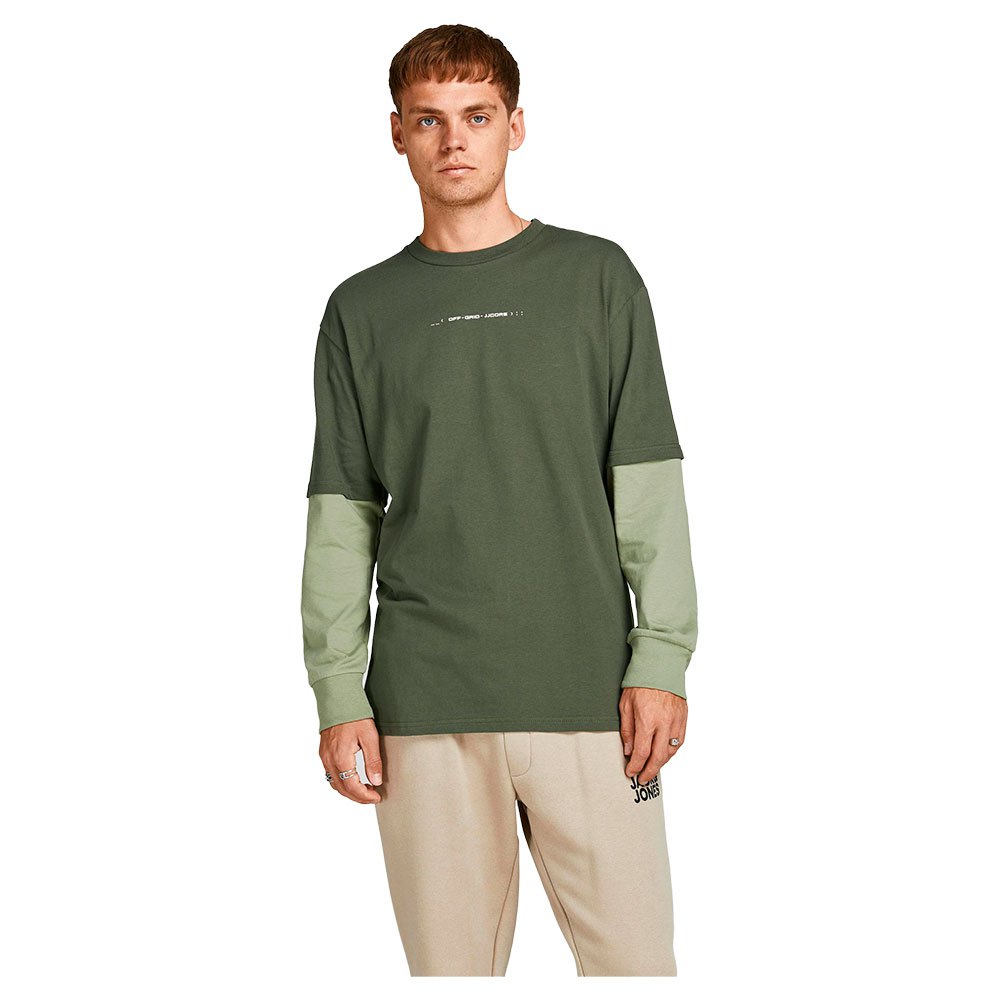 Jack & Jones Kace Langarm Rundhalsausschnitt T-shirt M Forest Night / Relax günstig online kaufen