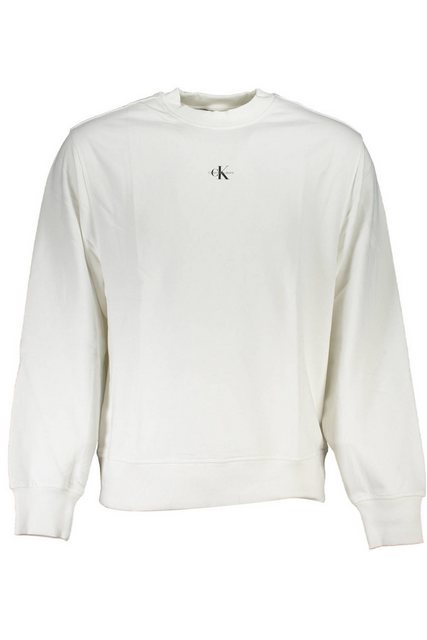 Calvin Klein Jeans Sweatshirt Weißes Herren Sweatshirt: Angeraut, Rundhals günstig online kaufen