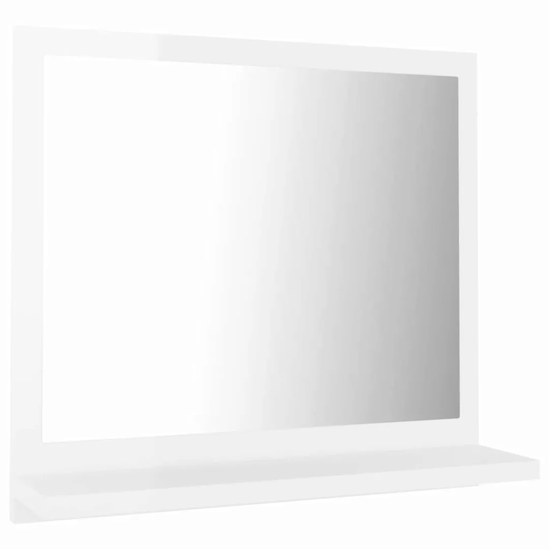 Badspiegel Hochglanz-weiß 40x10,5x37 Cm Spanplatte günstig online kaufen