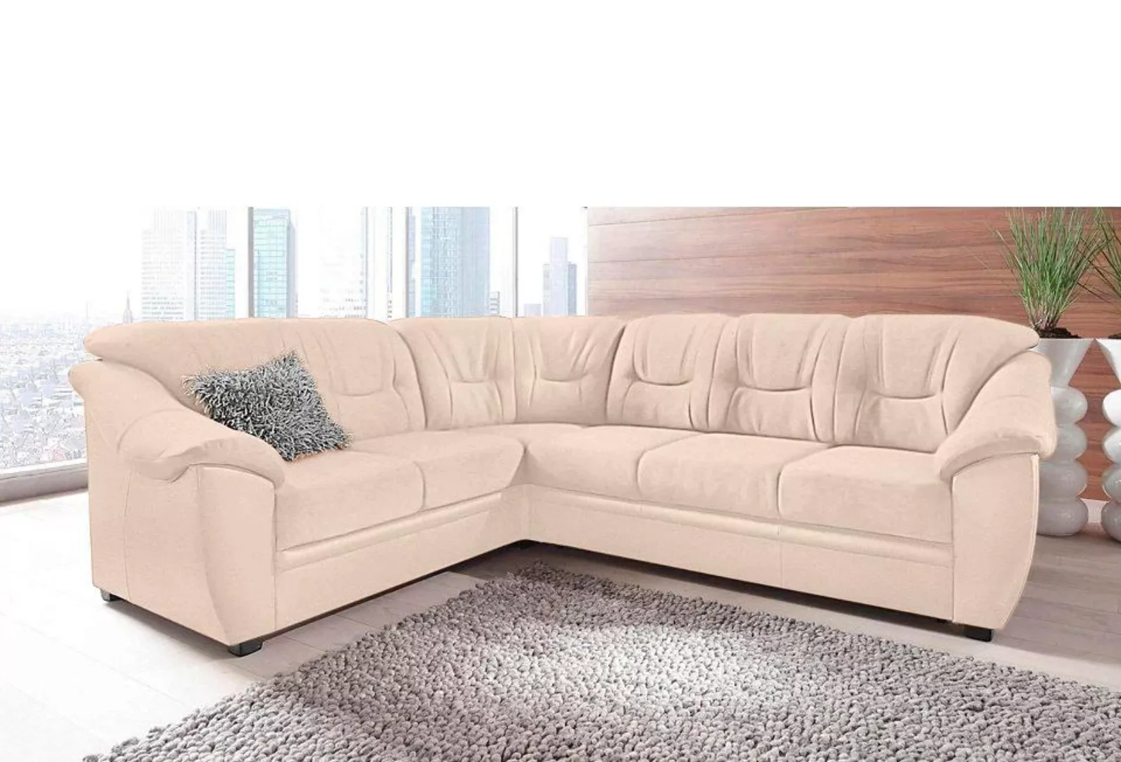 sit&more Ecksofa "Savona L-Form", wahlweise mit Bettfunktion, inklusive Fed günstig online kaufen