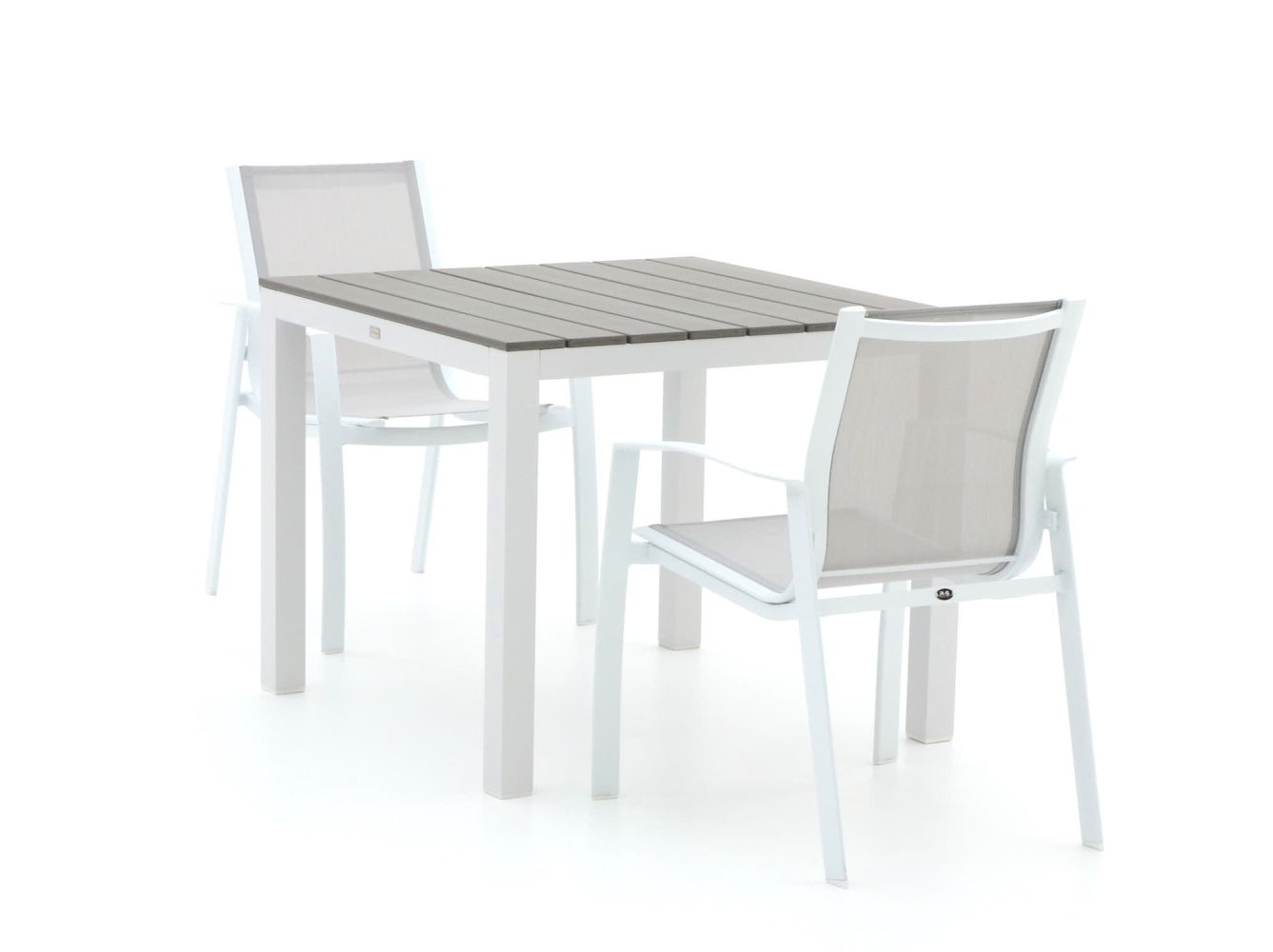 R&S Design Altea/Fidenza 90 cm Gartenmöbel-Set 3-teilig stapelbar günstig online kaufen
