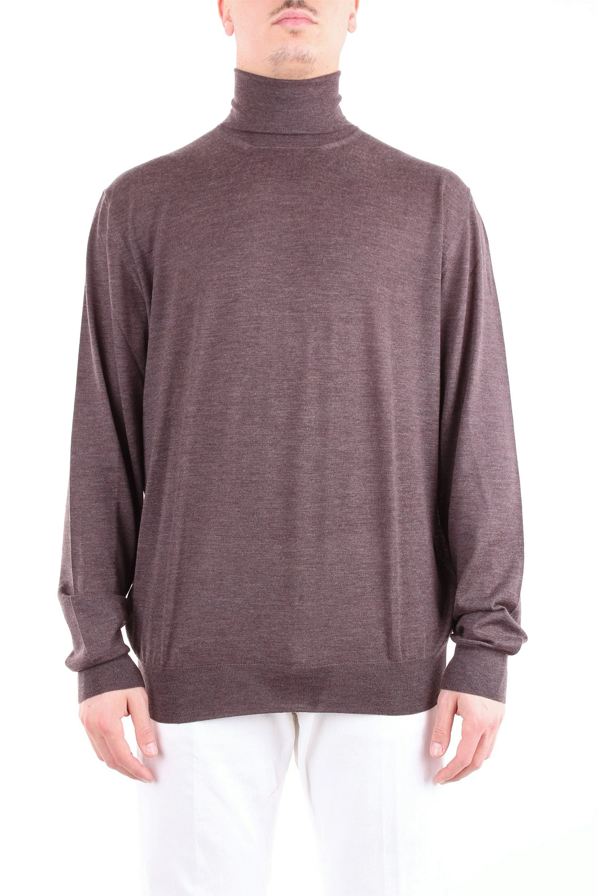 FEDELI Sweatshirt Herren braun 100% Wolle günstig online kaufen