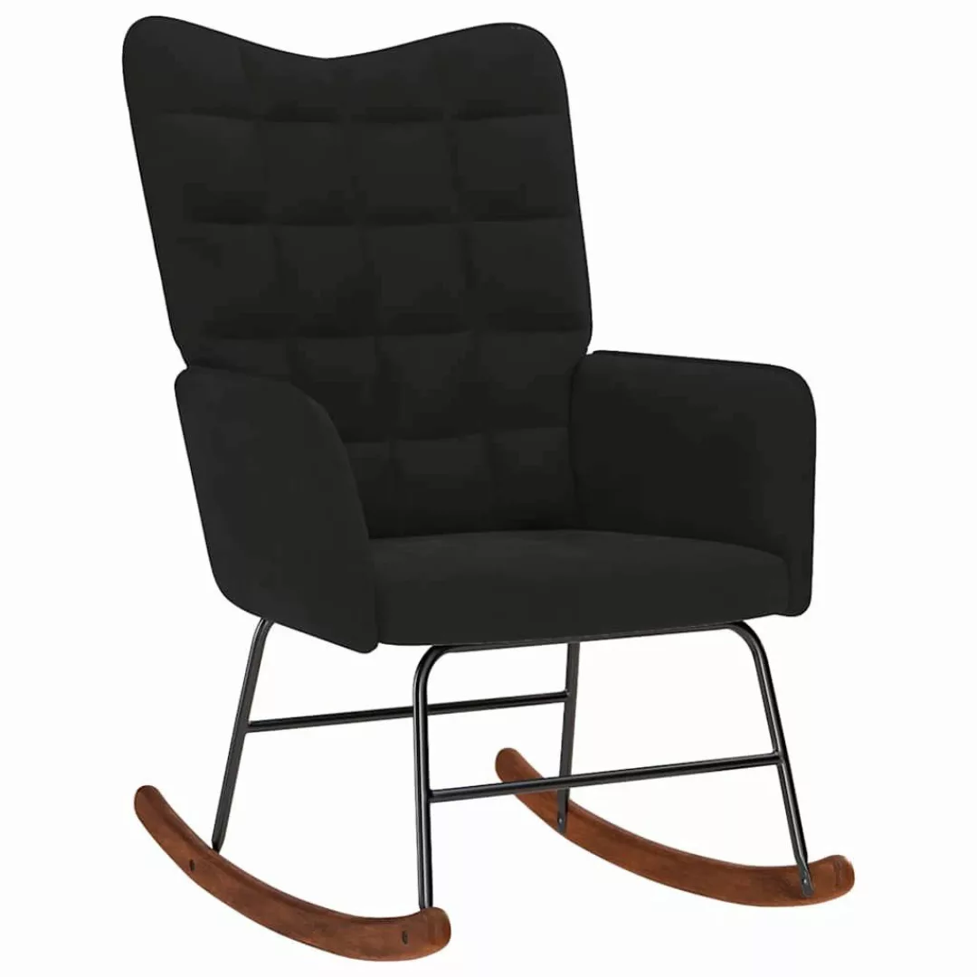 vidaXL Schaukelstuhl Schaukelstuhl Schwarz Samt (1 günstig online kaufen