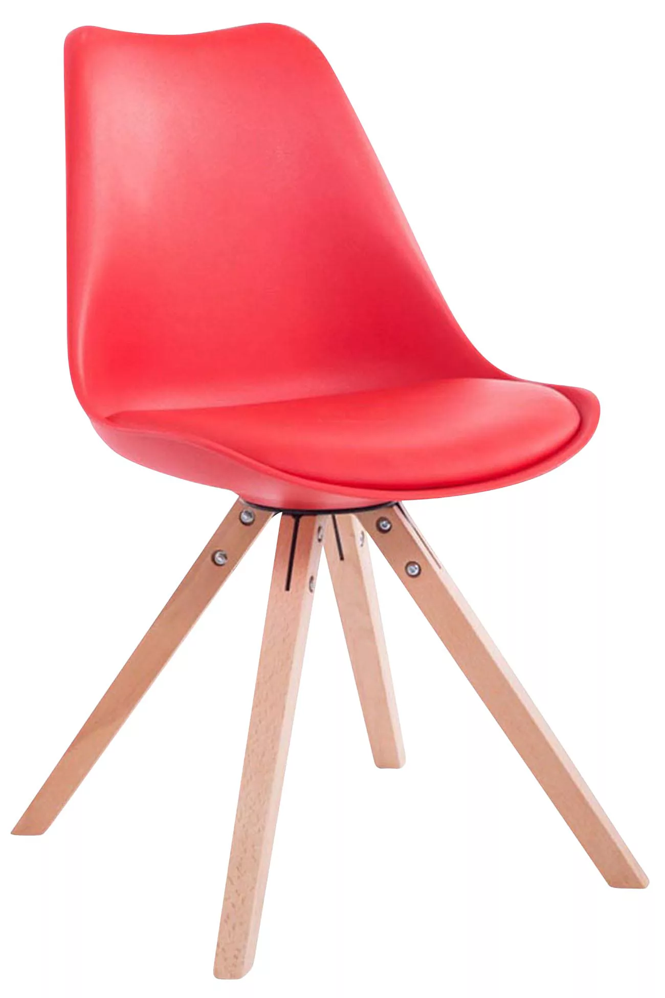 4er Set Stühle Toulouse Kunstleder Natura (eiche) Square Schwarz günstig online kaufen