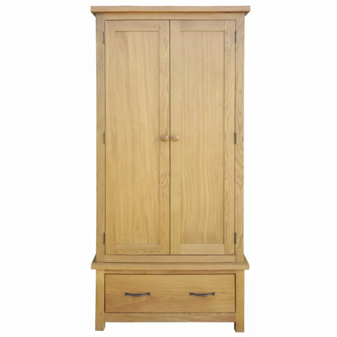 Kleiderschrank Mit 1 Schublade 90x52x183 Cm Massivholz Eiche günstig online kaufen