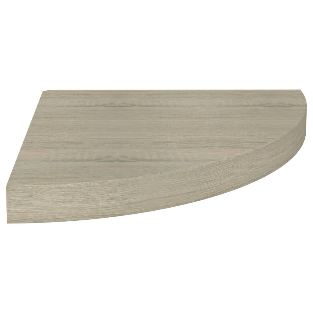vidaXL Wandregal, Eck-Schweberegal Eichen-Optik 35x35x3,8 cm günstig online kaufen