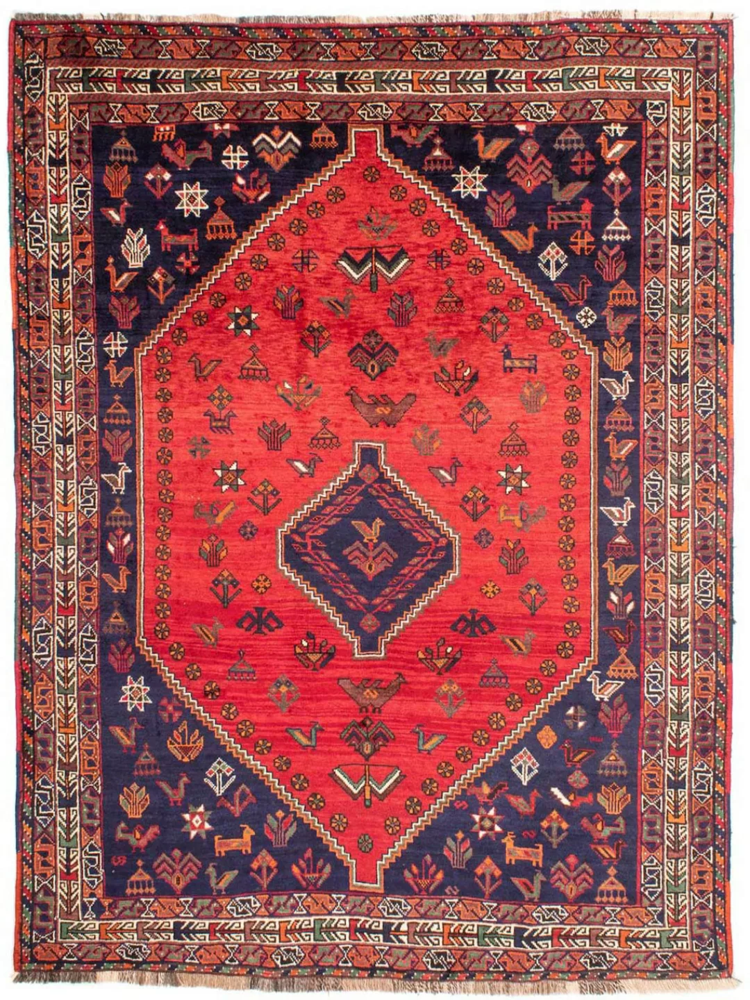 morgenland Wollteppich »Shiraz Medaillon Rosso 277 x 210 cm«, rechteckig, U günstig online kaufen