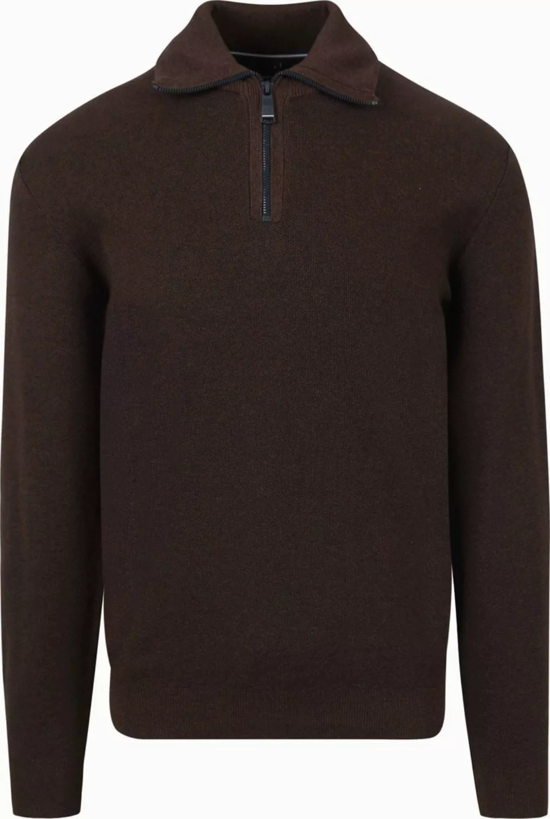 Casa Moda Halfzip Pullover Braun - Größe L günstig online kaufen